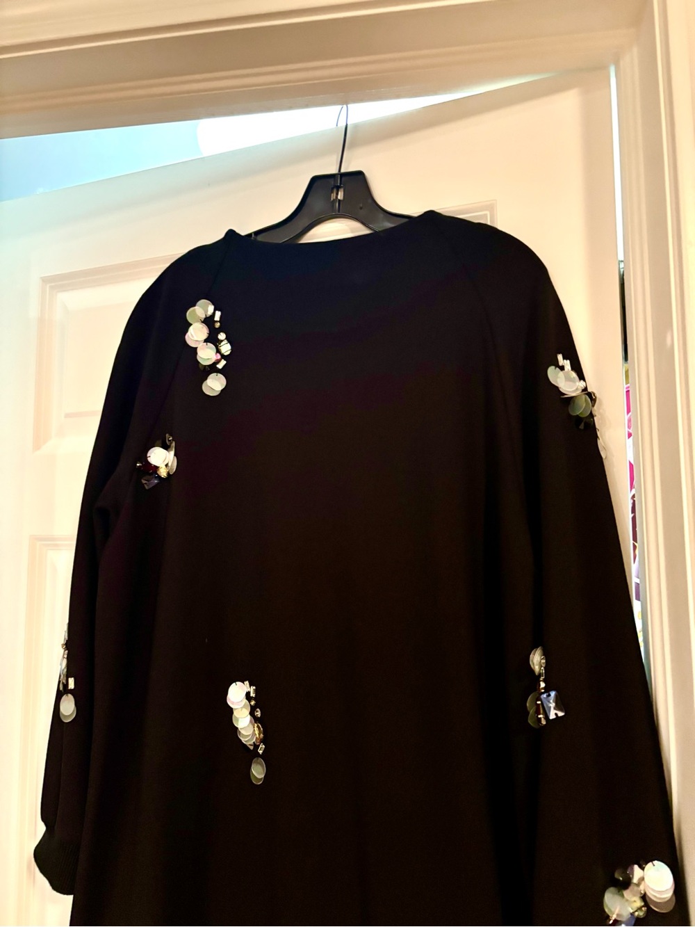 Cynthia Rowley long Black Top with Teal Logo Tag, excellent conditions - Picture 2 of 5